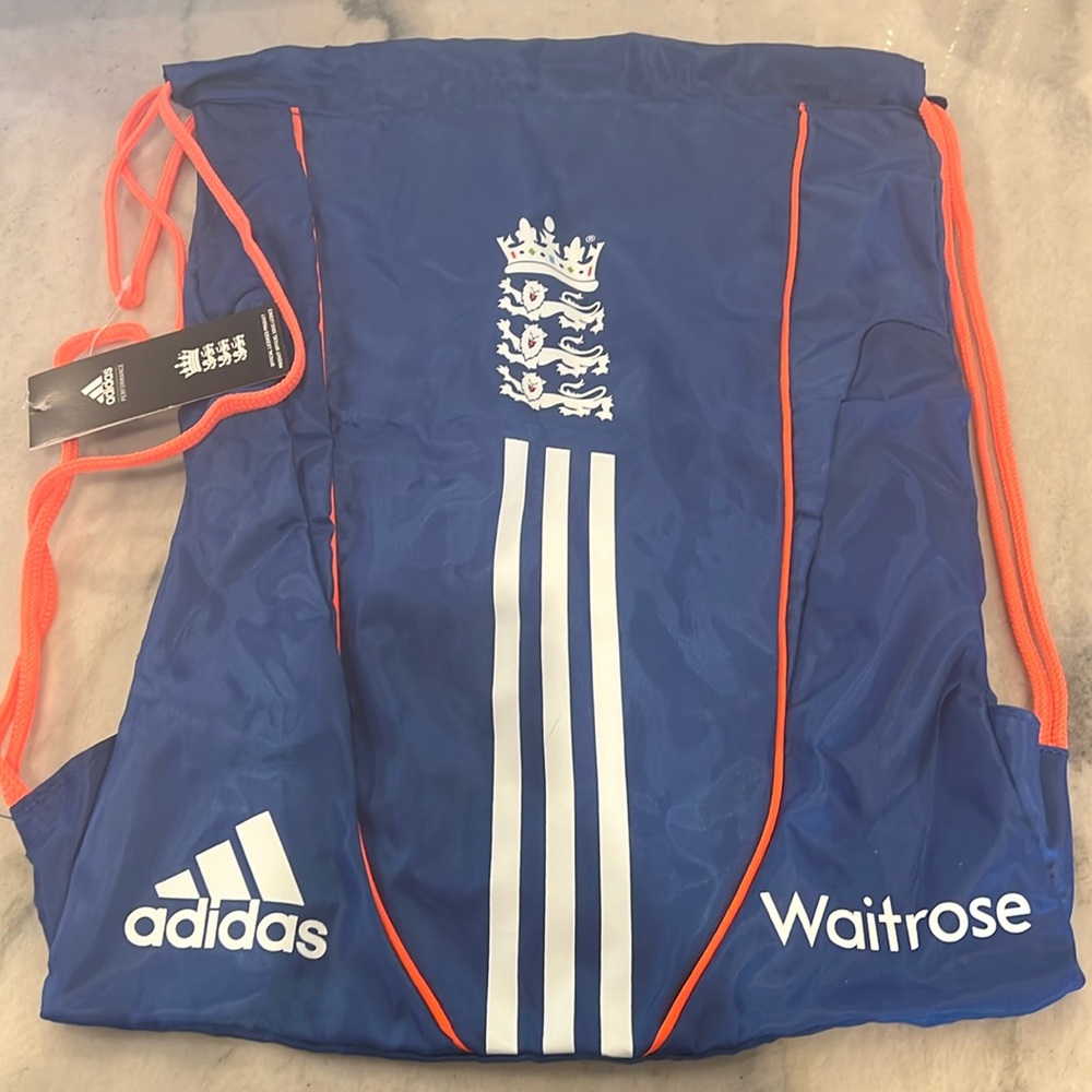 Adidas backpack string bag. England cricket. BNWT